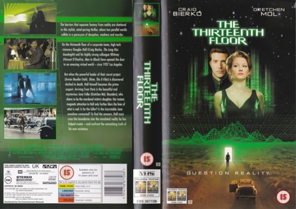The Thirteenth Floor VHS artwork.