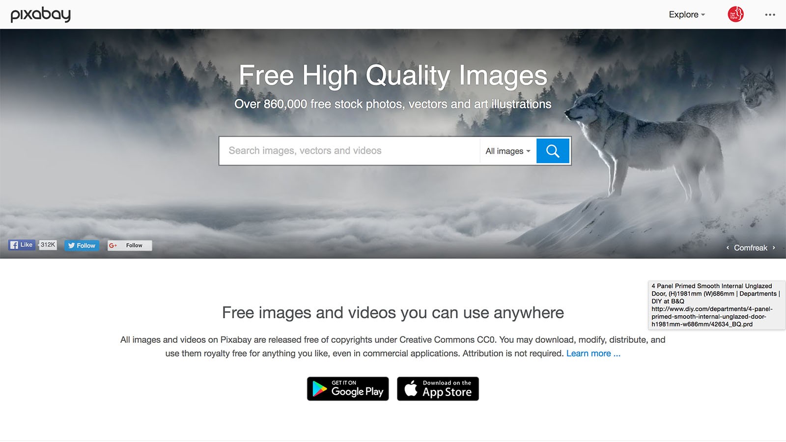 Pixabay screenshot.