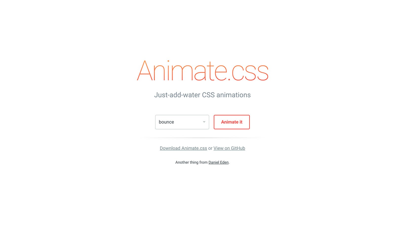 Animate.css screenshot.