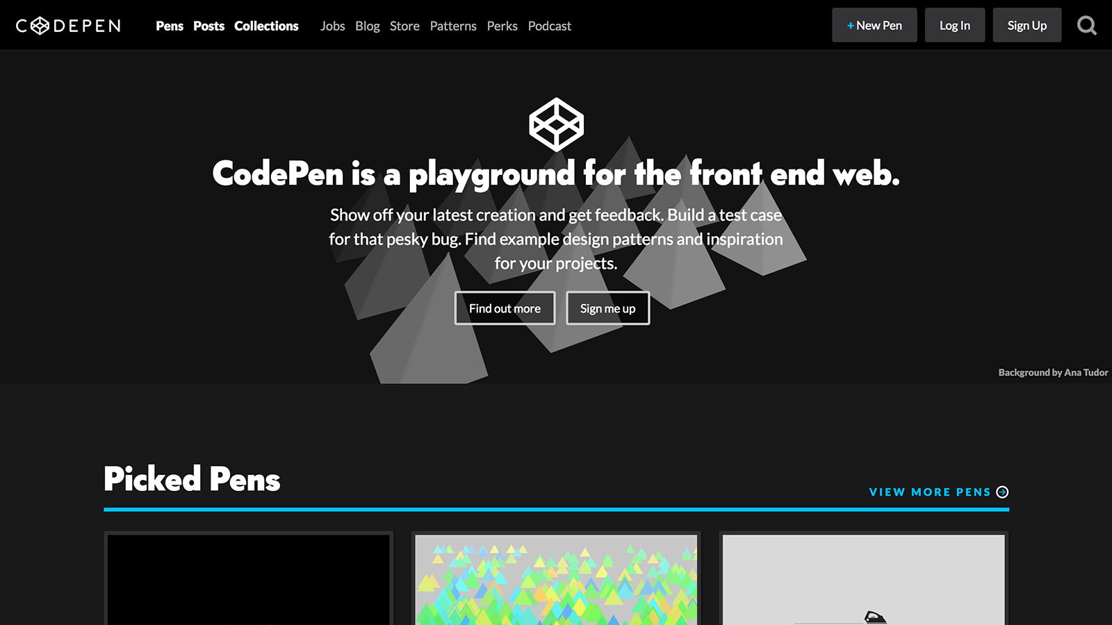 Codepen screenshot.