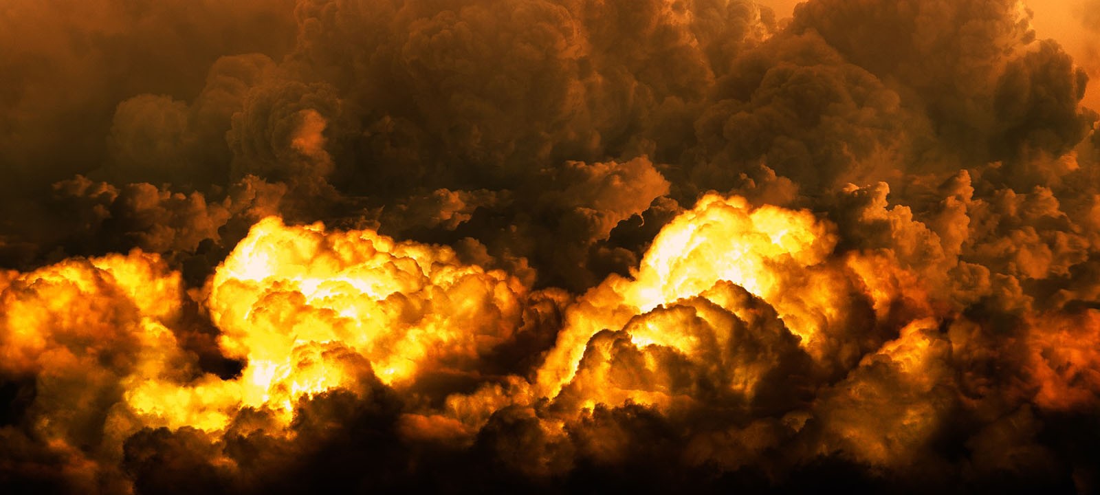 A humongous explosion and ball of fire.