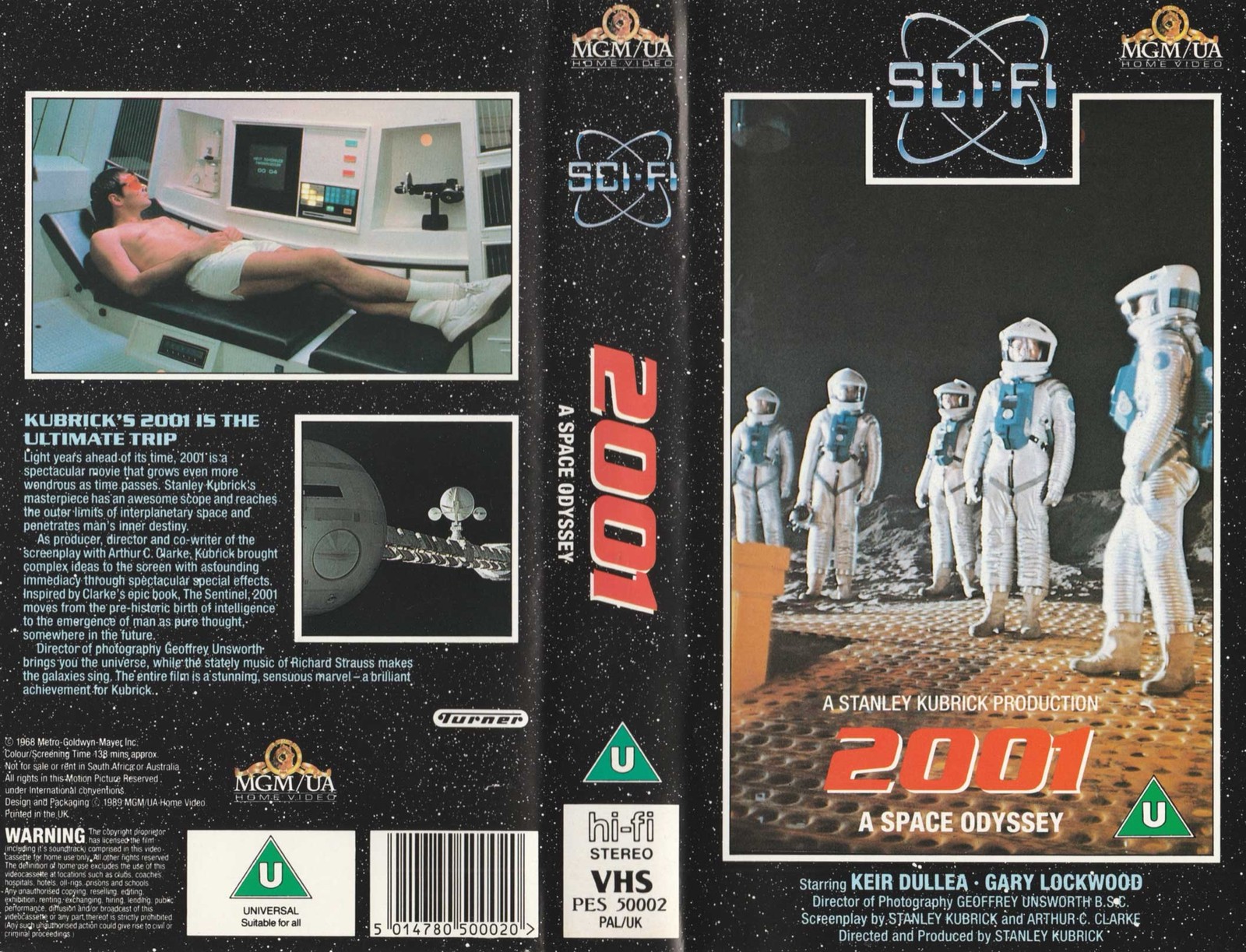 2001: A Space Odyssey VHS artwork.