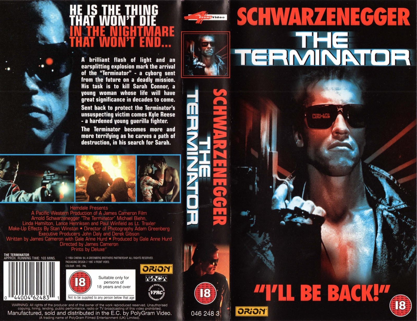 The Terminator VHS artwork.