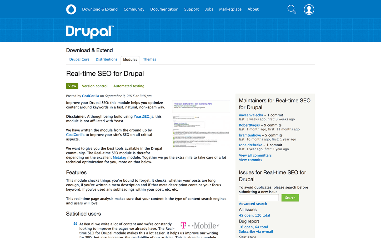 YoastSEO integration screenshot.