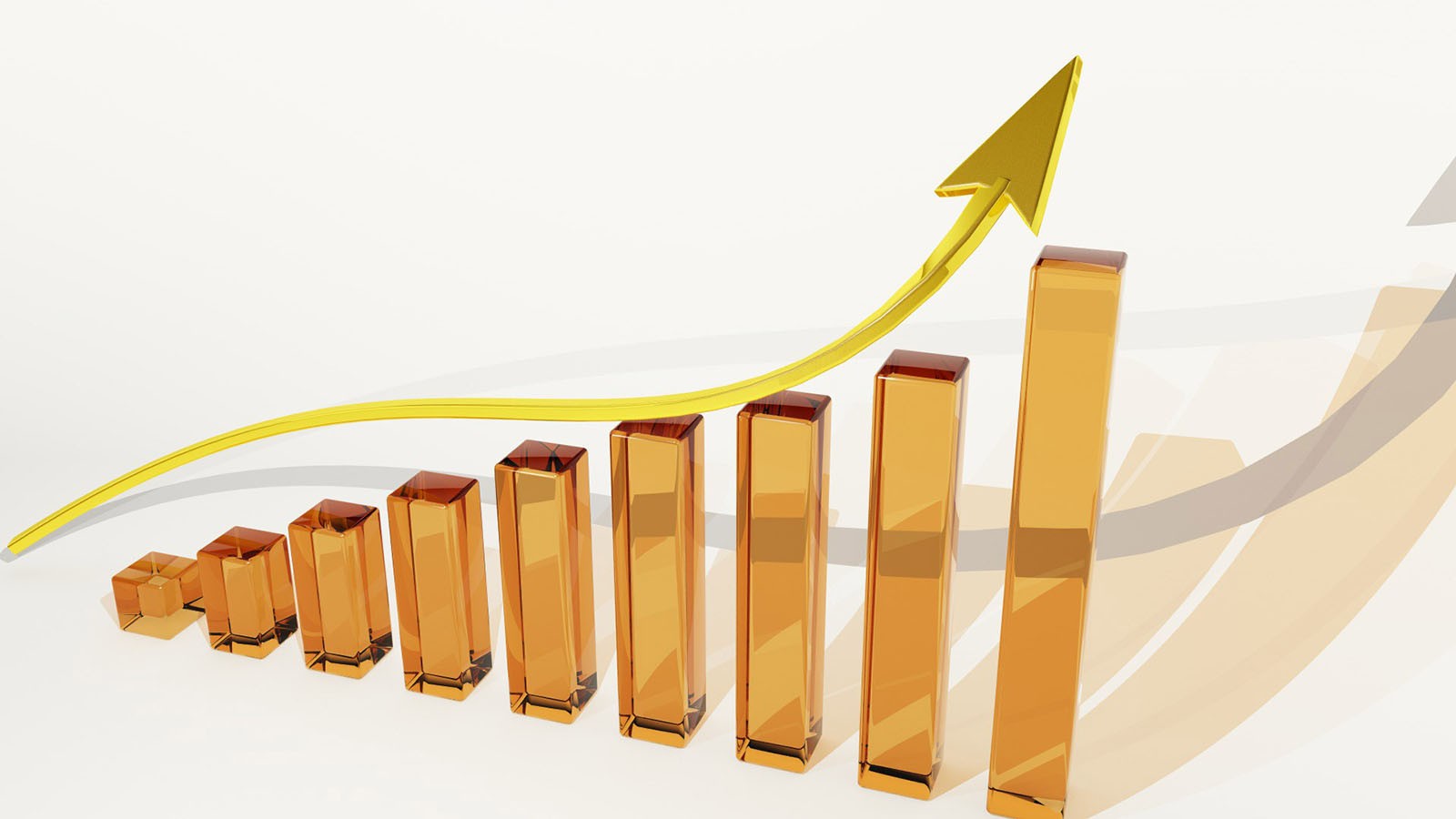 A 3d graph showing an upward trend.