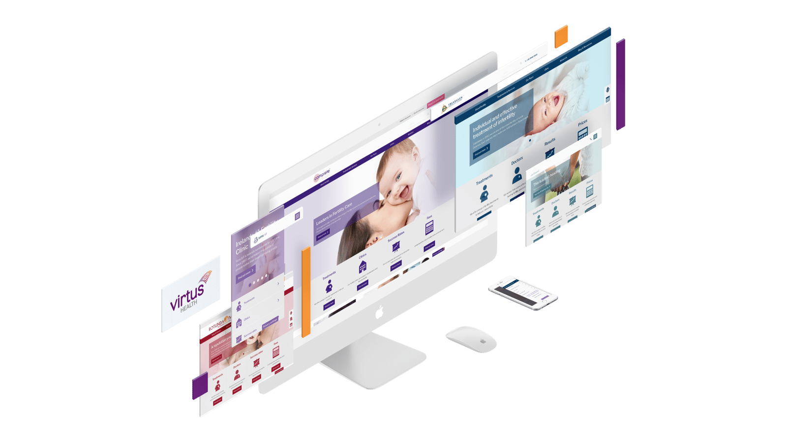 A visual breakdown of the shared component library for the Virtus Health websites.