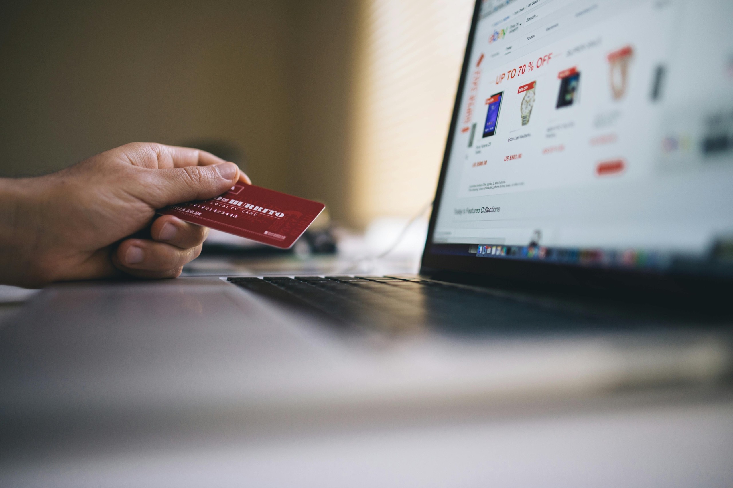 shopping on a website