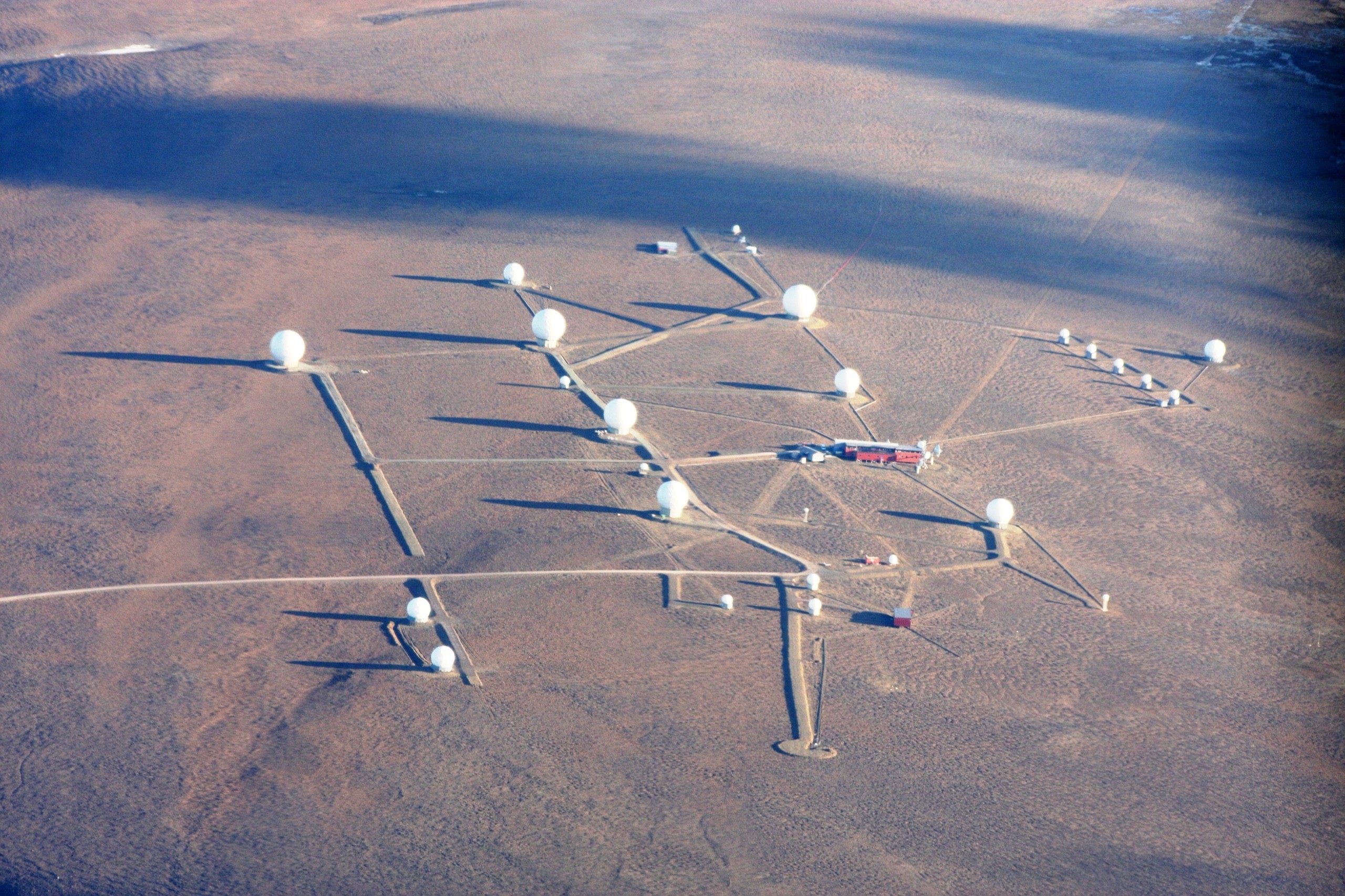 Aerial view of Svalbard Satellite Station in 2011.