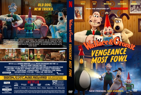 Wallace & Gromit: Vengeance Most Fowl DVD artwork.
