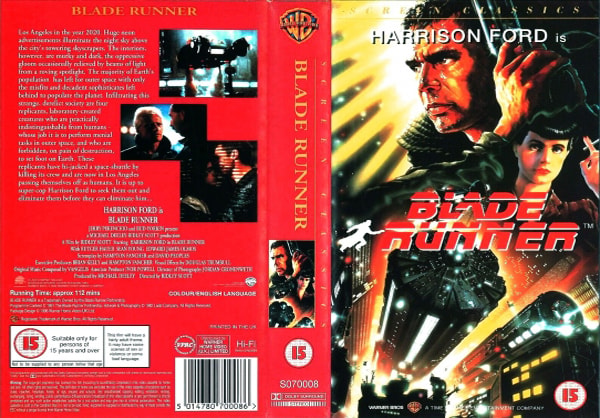 Blade Runner VHS artwork.