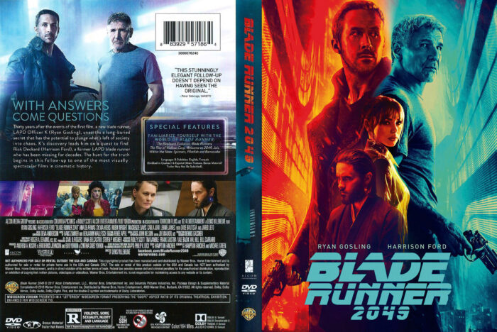 Blade Runner 2049 DVD artwork.