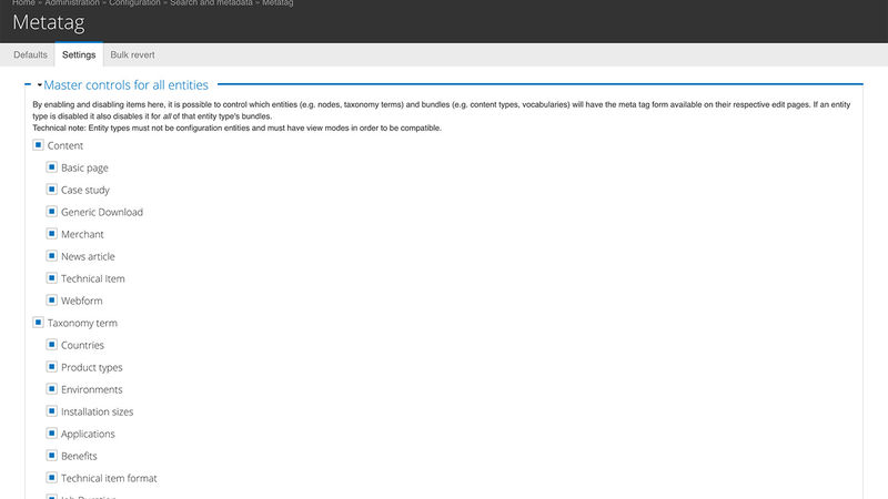Metatag global settings screenshot, part 5 of 5.