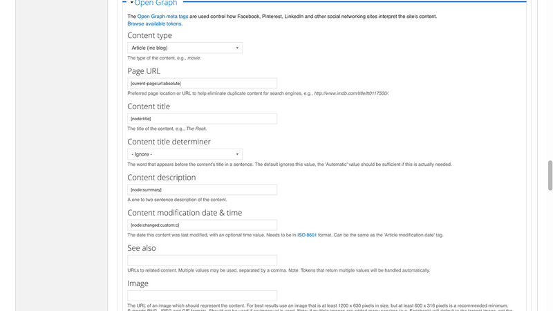 Metatag content settings screenshot, part 5 of 16.