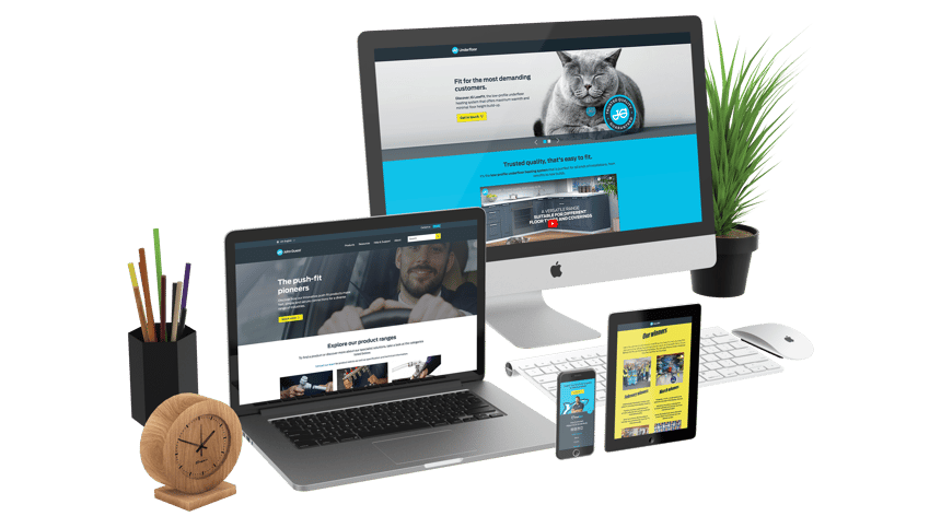 A suite of websites for RWC shown on several different devices.