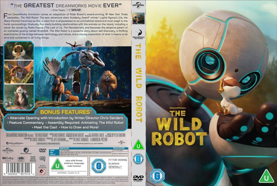 The Wild Robot DVD artwork.